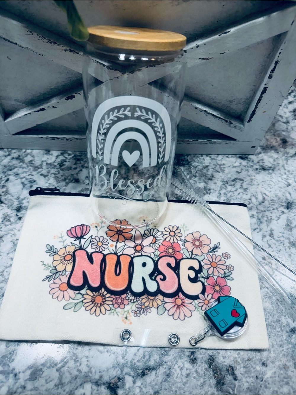 Nurse Glass Tumbler gift set.